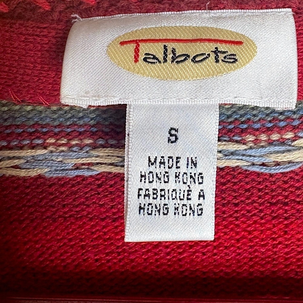 Talbots Women's Vintage Cardigan Sweater Size S Cotton Button Front Pockets - Picture 6 of 7
